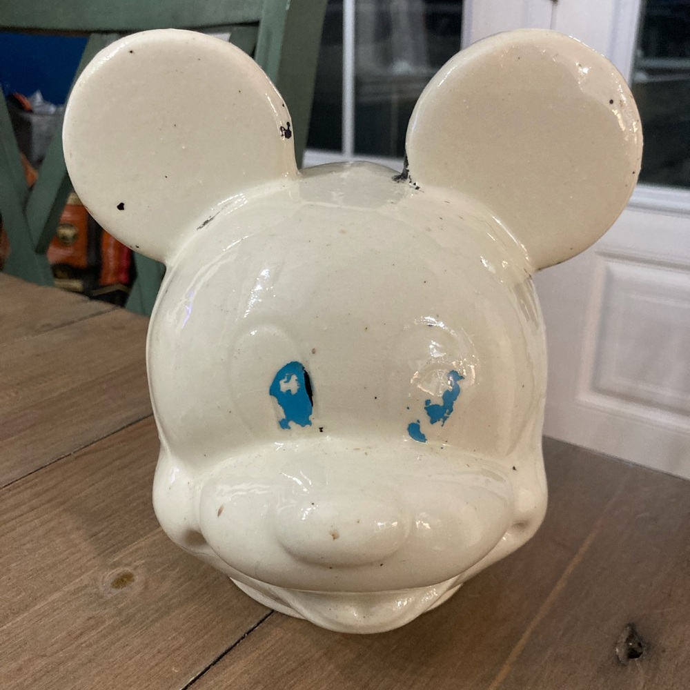 Vintage Disney Turn About Mickey and Minnie Mouse MCM Cookie Jar Lid